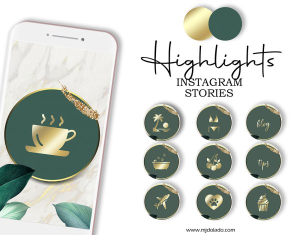 Green and Gold instagram cover