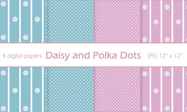 polka dots paper digital pattern