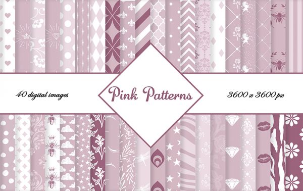 pink patterns scrapbook